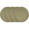 Stone Lain Tom Stoneware 4-piece Salad Plate Set In Green