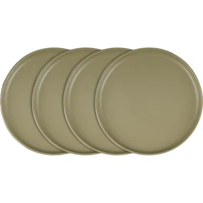 Stone Lain Tom Stoneware 4-piece Salad Plate Set In Green