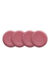 Stone Lain Tom Stoneware 4-piece Salad Plate Set In Pink