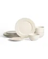 Stone Lain Topaz 12pc Dinnerware Set In White