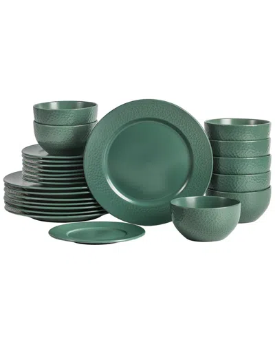 Stone Lain Topaz 24pc Dinnerware Set In Green