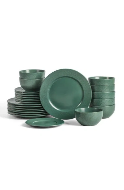 Stone Lain Topaz Stoneware 24-piece Dinnerware Set In Green