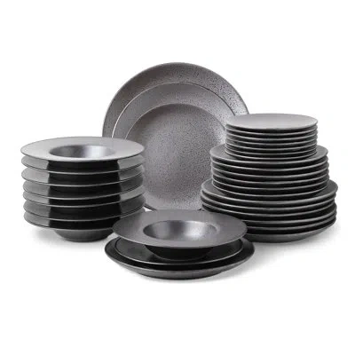 Stone Lain Valencia 32-piece Dinnerware Set Porcelain In Gray