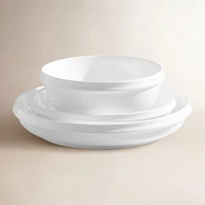 Stone Lain Verso 12-piece Dinnerware Set Porcelain In White