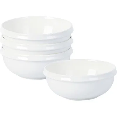 Stone Lain Verso Porcelain 4-piece Bowl Set In White