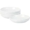 Stone Lain Verso Porcelain 4-piece Dinner Plate Set In White