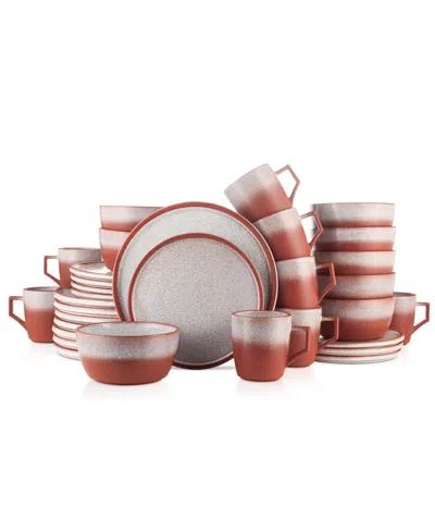 Stone Lain Vince 32 Pc. Dinnerware Set, Service For 8 In Red
