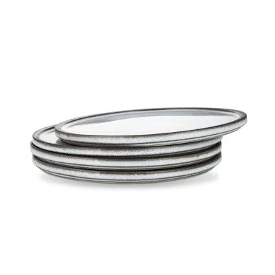 Stone Lain Vince 4-piece Salad Plate Set Stoneware In Gray