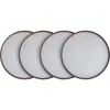 Stone Lain Vince Stoneware 4-piece  Dinner Plate Set In Gray