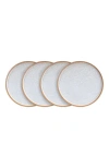 Stone Lain Vince Stoneware 4-piece Salad Plate Set In Gray
