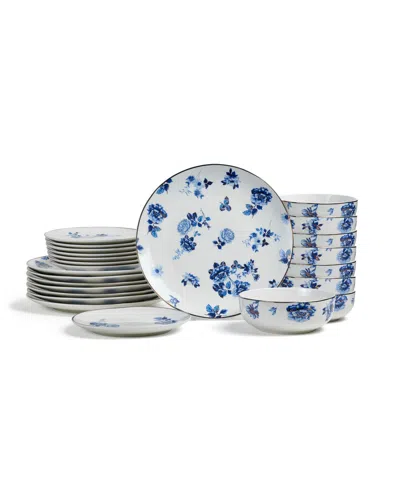 Stone Lain Viola 24 Pc. Dinnerware Set, Service For 8 In Blue