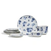 Stone Lain Viola Dinnerware Set Porcelain In Blue