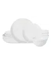 Stone Lain Virtuo 12-pc. Porcelain Dinnerware Set In White