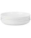 Stone Lain Virtuo Porcelain 4-piece Dinner Plate Set In White