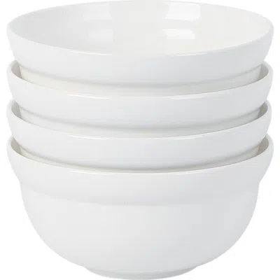 Stone Lain Virtuo Porcelain 4-piece Bowl Set In White