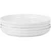 Stone Lain Virtuo Porcelain 4-piece Dinner Plate Set In White