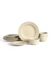 Stone Lain Zen 12pc Stoneware Dinnerware Set In Neutral