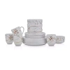 Stone Lain Zora 16 Piece Dinnerware Set In White
