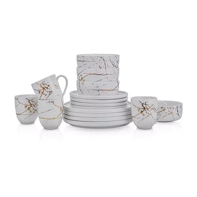 Stone Lain Zora 16 Piece Dinnerware Set In White