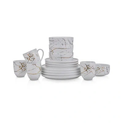 Stone Lain Zora 16-piece Dinnerware Set Porcelain In White