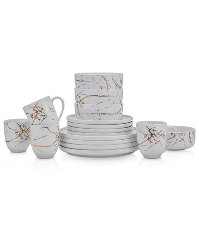 Stone Lain Zora 32 Pc. Dinnerware Set, Service For 8 In Gray