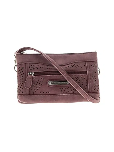 Pre-owned Stone Mountain Crossbody Bag In Burgundy