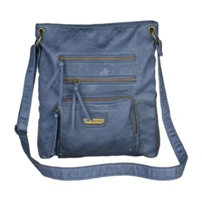 Stone Mountain Embossed Smokey Super Crossbody Bag In Blue