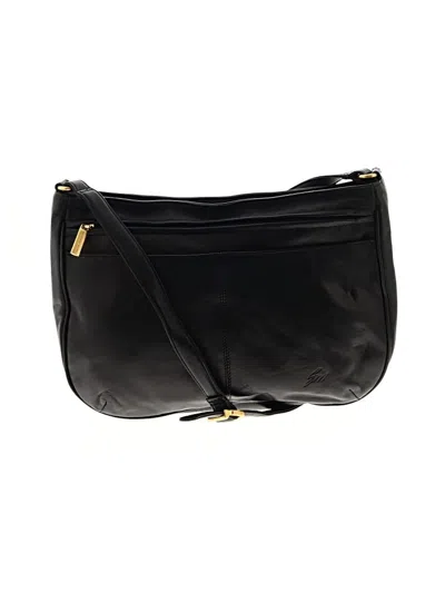 Pre-owned Stone Mountain Leather Crossbody Bag In Black