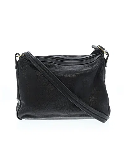 Pre-owned Stone Mountain Leather Crossbody Bag In Black