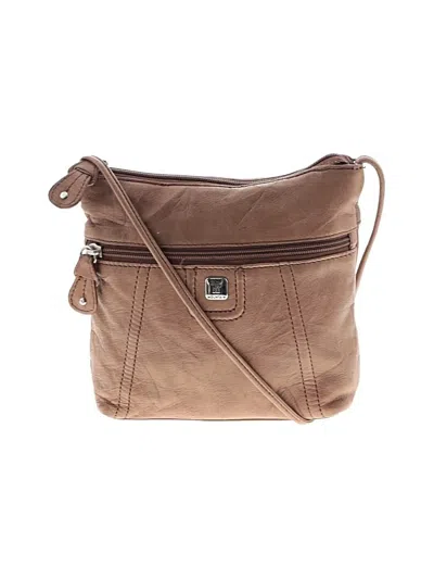 Pre-owned Stone Mountain Leather Crossbody Bag In Brown