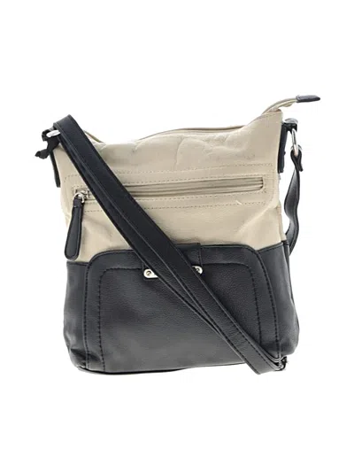 Pre-owned Stone Mountain Leather Crossbody Bag In Gray
