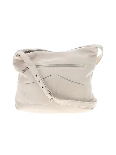 Pre-owned Stone Mountain Leather Crossbody Bag In Ivory