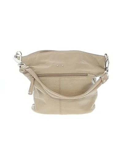 Pre-owned Stone Mountain Leather Shoulder Bag In Tan