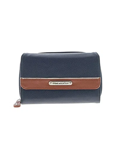 Pre-owned Stone Mountain Leather Wallet In Blue