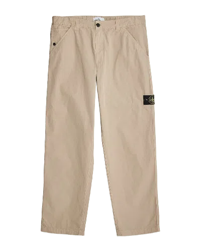 Stone Relaxed Fit Chinos For Men In Sand