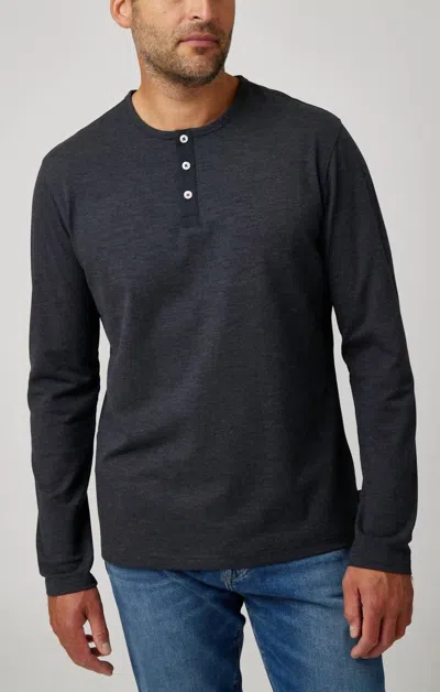 Stone Rose 3 Button Henley Shirt In Grey In Gray