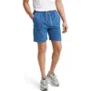 Stone Rose Acid Wash Fleece Shorts In Navy