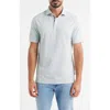 Stone Rose Bird's Eye Print Techno Stretch Performance Golf Polo In Blue