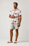 Stone Rose Birdseye Solid Swim Trunk In White