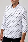 Stone Rose Chandelier Print Shirt In White In White