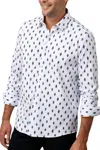 Stone Rose Chandelier Print Shirt In White In White