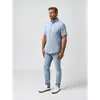 Stone Rose Core Techno Stretch Ss Button-up Shirt In Blue