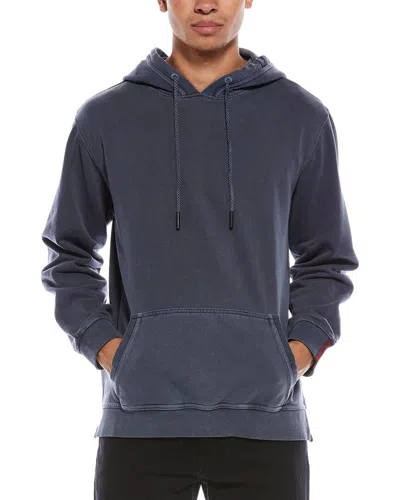 Stone Rose Garment Washed Hoodie In Blue