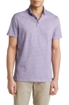Stone Rose Geo Print Performance Polo In Lavender