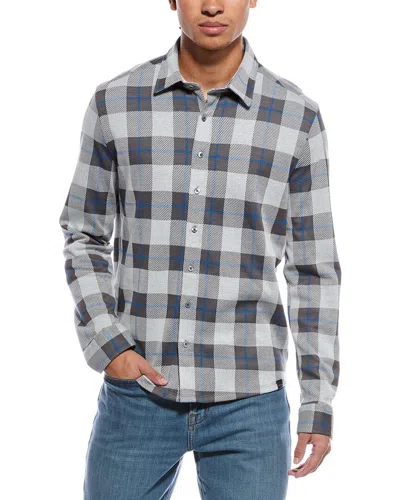 Stone Rose Jacquard Knit Check Shirt In Multi