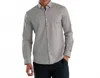 Stone Rose Men's Techno Stretch Micro Flower Long Sleeve Knit Shirt In Light Brown In Gray