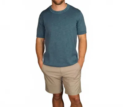 Stone Rose Men's Washed Knit Top In Blue