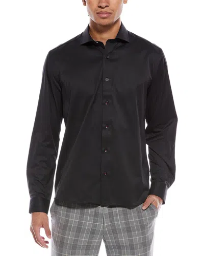 Stone Rose Performance Stretch Woven Shirt In Black