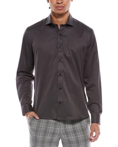 Stone Rose Performance Stretch Woven Shirt In Brown