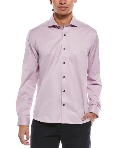 Stone Rose Performance Stretch Woven Shirt In Purple